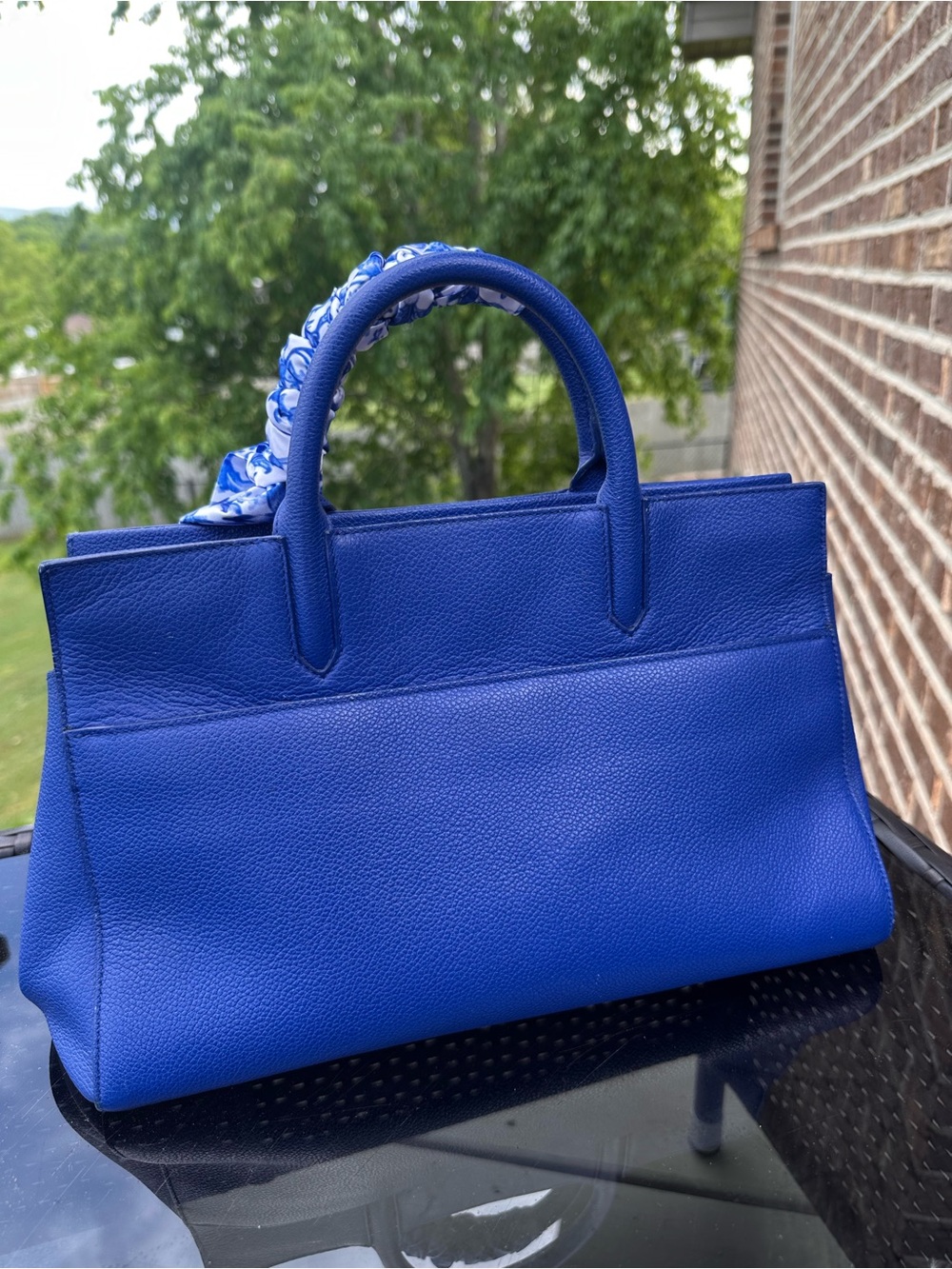 Saint Laurent Calfskin Medium Rive Gauche Cabas Outremer - Picture 2 of 8